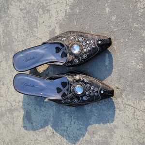 Gray Beaded Women's Slides (6)